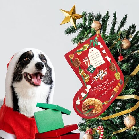 Jungle Calling Christmas Dog Treats, Holiday Chews Variety Pack 20+ Count, Holiday Stocking Xmas Treats for Dogs in Kuwait