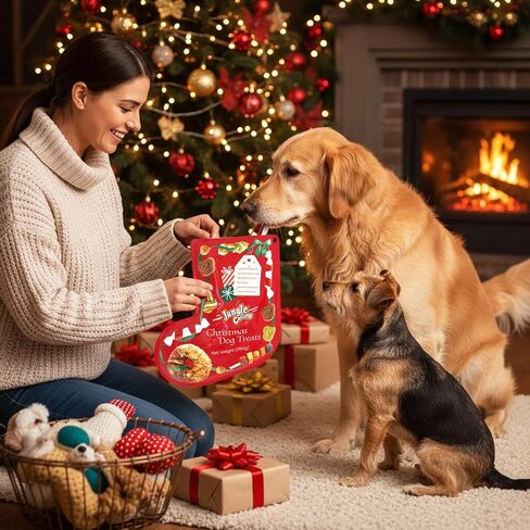 Jungle Calling Christmas Dog Treats, Holiday Chews Variety Pack 20+ Count, Holiday Stocking Xmas Treats for Dogs in Kuwait