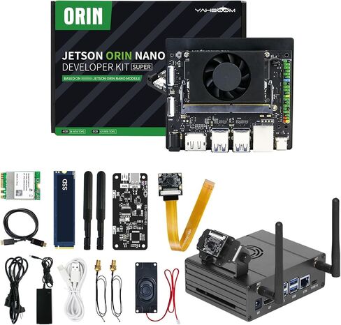 Yahboom Jetson Orin Nano 8GB SUB Developer Kit Based on NVIDIA Module with 128G Solid State Drive Acrylic Case Provide ROS Courses(Orin Nano 8GB SUB Basis Kit) in Saudi Arabia