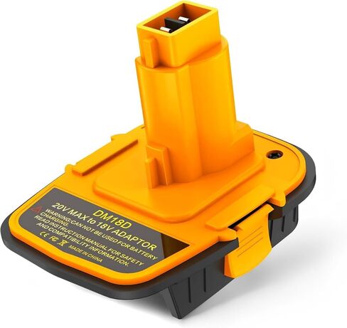 2 Packs DM18D Battery Adapter Converter with USB Port for Dewalt 18V Tools, Converts for De-Walt 20V for Mil-Waukee 18V Li-ion to De-Walt 18V Battery Adapter in Kuwait
