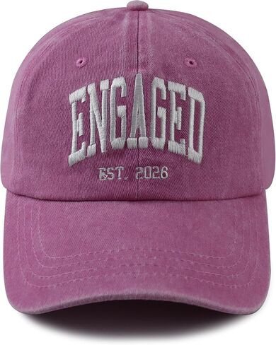 Engaged Est 2025 Hat for Women Men, Adjustable Embroidered Cotton Newlyweds Couples Baseball Cap in Saudi Arabia
