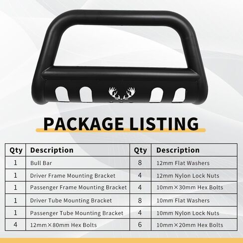Maxdom Bull Bar Pitment for Chevy Colorado/GMC Canyon Pickup Truck (2015-2022 ، Black) in Kuwait