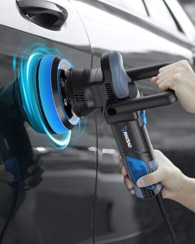 ملمع عازل RAYBAO، ملمع عازل للسيارة بقدرة 900 وات r5 و6 بوصة DA مع مداري عشوائي، 6 سرعات متغيرة 2000-6400 دورة في الدقيقة، ملمع عازل بمقبض قابل للفصل لتفصيل السيارة / إزالة الشعر بالشمع / التلميع in Kuwait