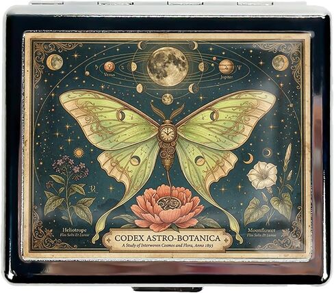 7 Days Chromed Shiny Silver Pill Organizer with Mirror Inside Has 8 Separate Compartments Rectangle,Versatile Storage for Medication - Ideal Travel Accessory (Surrounding Skeleton) in Kuwait