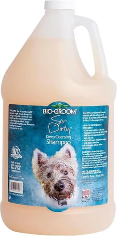 شامبو الكلاب بيو-جروم سو-ديرتي - شامبو الحيوانات الأليفة سريع الشطف، مستلزمات استحمام الكلاب، غسول الجراء، مستلزمات العناية بالكلاب، لم يتم الإساءة إلى الحيوانات لتصنيعها، صنع في الولايات المتحدة الأمريكية، شامبو للكلاب ذات الرائحة الكريهة - 5 جالون in Kuwait