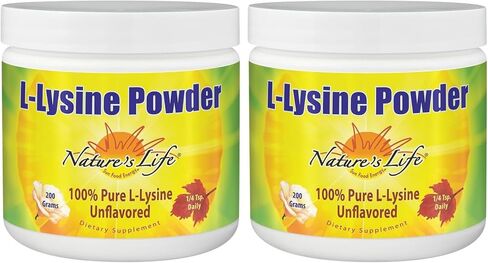 Nature's Life L-Lysine Powder | Helps Support Healthy Immune Function | 100% Pure Natural L-Lysine | Vegetarian, Unflavored, No Sugar | 460 Servings in Saudi Arabia
