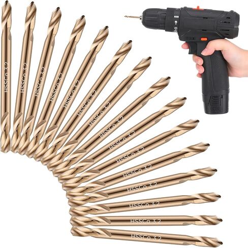 30 قطعة من لقم ثقب الكوبالت 1/8 بوصة من Lounsweer لقم ثقب مزدوج للفولاذ الصلب والحديد الزهر والخشب والبلاستيك عالي السرعة معدن من الفولاذ المقاوم للصدأ in Kuwait