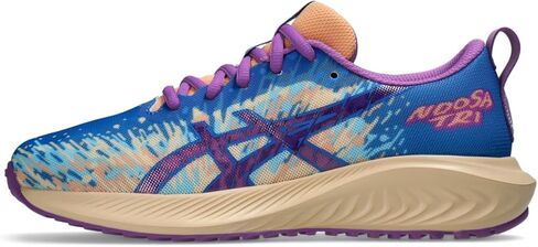 Asics Kid's Gel-Noosa TRI 16 Grade School Running Shoes, 4, Nature Blue/Bold Magenta in Kuwait