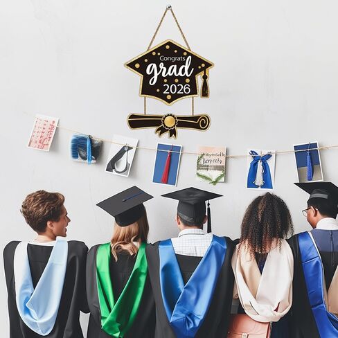 Yunkkin 2025 Decorations التخرج تهانينا لافتة الخريج 2025 علامة التخرج ديكورات الباب الزخارف الزخار in Kuwait