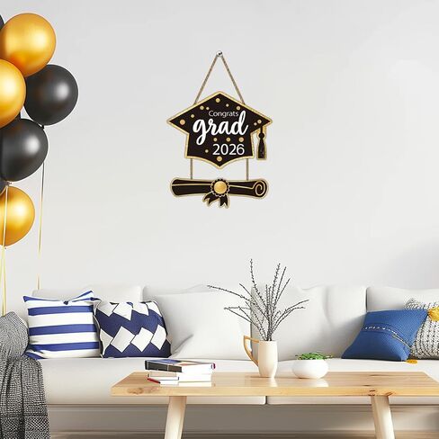 Yunkkin 2025 Decorations التخرج تهانينا لافتة الخريج 2025 علامة التخرج ديكورات الباب الزخارف الزخار in Kuwait