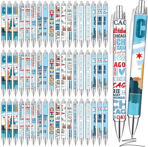 36 Pcs New York City Ballpoint Pen Collectible NYC Gift Pen Bulk Retractable NY Souvenir Souvenirs USA New York City Souvenirs for Office Supplies,6 Styles, Black Gel Ink in Kuwait