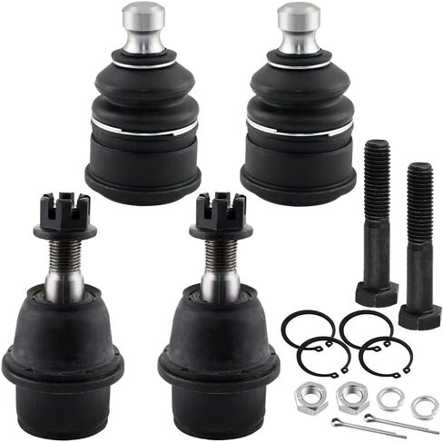 Front Upper and Lower Ball Joints Fit for Chevy Silverado, GMC Sierra 1500 HD 2500 HD 3500 HD, Chevy Suburban Avalanche 2500, GMC Yukon XL, Hummer H2 Suspension Kit Ball Joints K6693 K6696 in Saudi Arabia