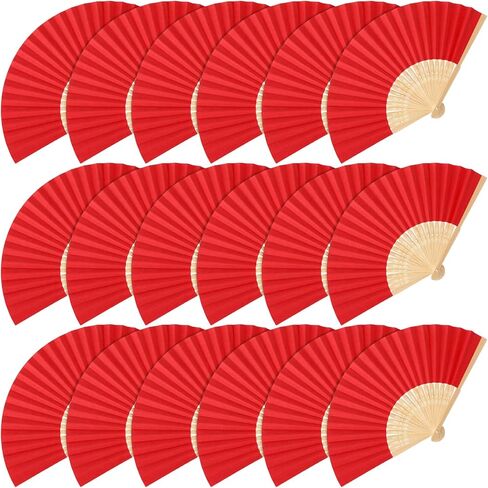 Qunclay 80 Pcs Paper Fans White Bamboo Hand Folding Fan DIY Handheld Blank Fans for Church Wedding Gift Party Favors with Gift Bags in Saudi Arabia