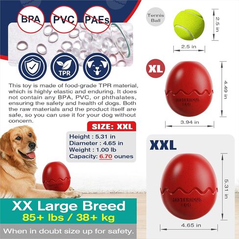 Classic Dog Toy for Extra XX-Larger Aggressive Chewers Indestructible Tough Enduring Wet Food Cups Slow Dispenser Interactive Big Puppy Toys Teeth Toothbrush Chase Fetch Chew Medium Dogs Breed UV1 in Kuwait