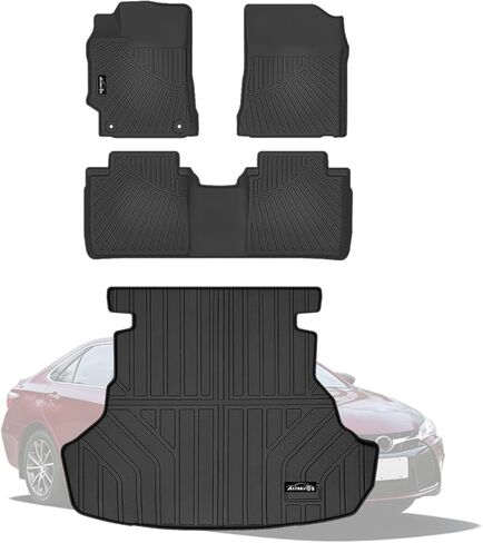 Floor Mats with Trunk Mat for 2017-2025 Chrysler Pacifica Hybrid Version 7-Seater Touring Models(Non Fit Pinnacle Model),TPE All Weather Protection Car Floor Liners & Cargo Liners in Kuwait