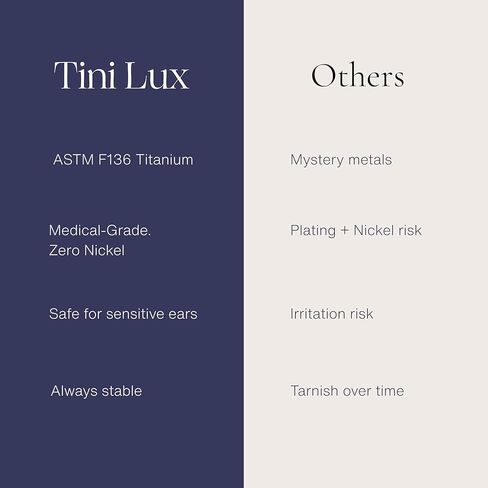 | Hypoallergenic Pure Titanium مدينة صغيرة لا نهاية لها الأطواق الذهب | أقراط للنساء ، آذان حساسة | مجموعة حلق المرأة العصرية in Kuwait