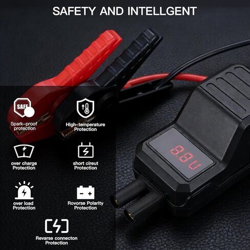 Megawise Smart Jump Starter Clamps ، Automotive Booster Clamp Cables Clamps Clamps مع شاشة LCD ذكية لبداية سيارات 12V والعديد من العلامات التجارية الأخرى in Kuwait