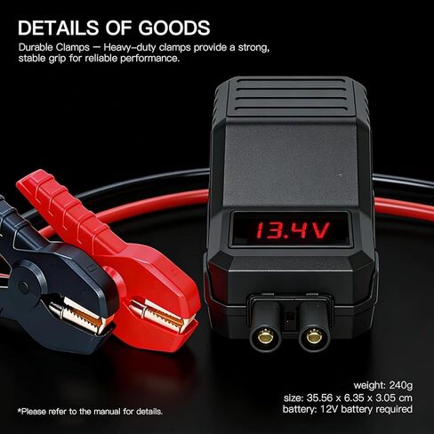 Megawise Smart Jump Starter Clamps ، Automotive Booster Clamp Cables Clamps Clamps مع شاشة LCD ذكية لبداية سيارات 12V والعديد من العلامات التجارية الأخرى in Kuwait
