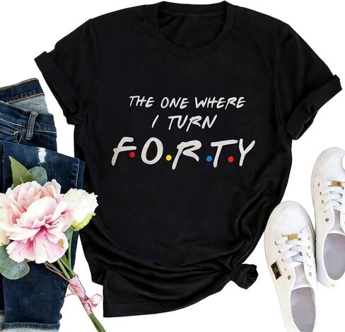40th Birthday Gift T-Shirt Women Vintage 1985 Birthday Party Shirt Casual Short Sleeve 40 Bday Shirt Tee Tops in Saudi Arabia