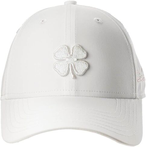 Black Clover Women's Standard Hollywood 22 Adjustable Hat, White Hat/3D White Metallic Clover in Saudi Arabia