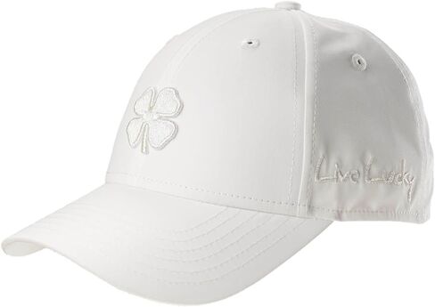 Black Clover Women's Standard Hollywood 22 Adjustable Hat, White Hat/3D White Metallic Clover in Saudi Arabia