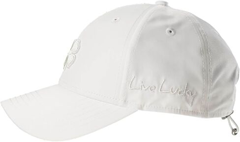 Black Clover Women's Standard Hollywood 22 Adjustable Hat, White Hat/3D White Metallic Clover in Saudi Arabia