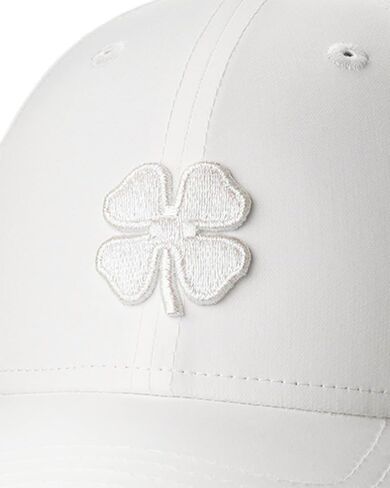 Black Clover Women's Standard Hollywood 22 Adjustable Hat, White Hat/3D White Metallic Clover in Saudi Arabia