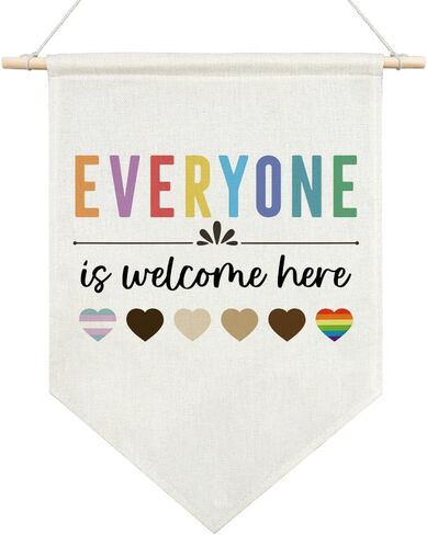 AGMDESIGN We Can Do Hard Things Canvas Hanging Pennant Flag Banner, Inspirational Home Office Decor, School Therapy Classroom Kids Room Nursery Canvas Flag Decor, Positive Gifts for Coworker Teen in Saudi Arabia