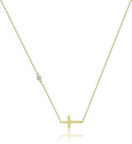Cross Necklace for Women 14K Gold/Silver Plated Dainty Small Cross Pendant Choker Simple Trendy Cute Cross Charm Chain Necklace Religious Faith Jewelry Gift in Saudi Arabia