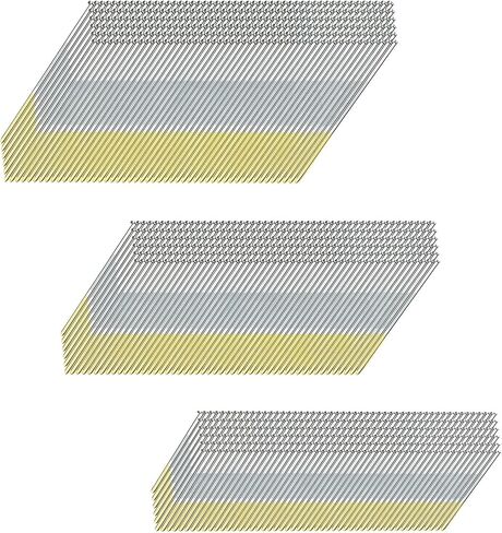 HW HAMWOO 15 مقياس DA مسامير نهائية بزاوية، 34 درجة، 900 حزمة (2-1/2 بوصة - 300 قطعة، 2 بوصة - 300 قطعة، 1-1/4 بوصة - 300 قطعة)، حزمة مشروع مجلفنة متنوعة الحجم، للهواء المضغوط، جهاز تثبيت المسامير ذو الزاوية الكهربائية in Kuwait