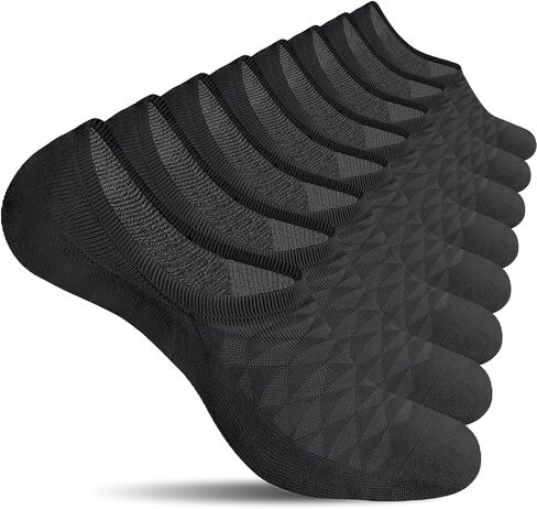 CS CELERSPORT 6/8 Pairs Mens No Show Socks with Cushion Low Cut Invisible Non Slip Socks in Kuwait