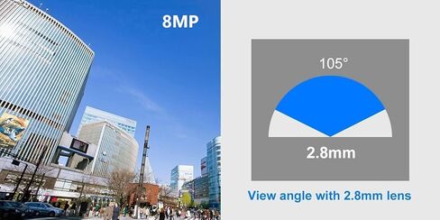 5MP Bullet Analog Camera 4 in 1 Hybrid AHD/TVI/CVI/CVBS Surveillance Security Wired BNC Cameras 2.8mm Lens IP67 Waterproof Metal, ONLY Compatible with 5MP and 8MP DVR in Kuwait