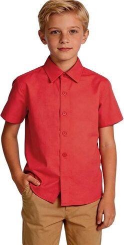 بويسشي بويز القمصان القصيرة القمصان لأسفل القميص الصلب القميص غير الرسمي بحجم 2-20 سنة in Kuwait