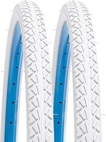 yunscm 2-pcs 26 "إطارات الدراجة على الطريق 26x1.50/36-559 و 26" أنابيب الدراجة الثقيلة صمام Schrader متوافق مع 26x1.5 26 × 1.50 26x1.50 إطارات الدراجات والأنابيب (White Y-1054) in Kuwait