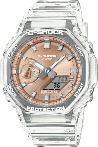 Casio G-Shock Octagonal Silver Dial Translucent Resin Watch GA2100BM-7A8 in Kuwait