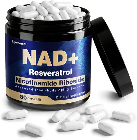 ملحق NAD - Nad Nicotinamide الريبوسيد ريسفيراترول 900mg ، مكملات NAD الشحمية للنساء والرجال ، تدعم الطاقة الخلوية ، مضادة للشيخوخة ، الدماغ والعضلات in Kuwait