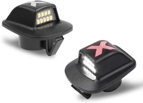 LED License Plate Light Compatible with Dodge Dakota 1997-2011 Pickup Truck, License Plate lights Lamp Lens Cover Black Housing with 6000K White LED Bulbs, Pack of 2 in Kuwait