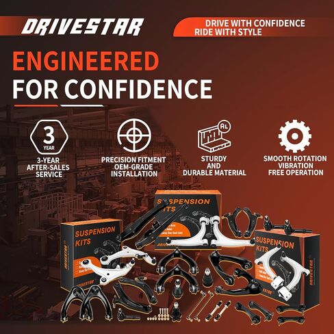 Drivestar 2PCS K500004 Front Ball Noints ، Fit 2003 2004 2005 2006 2007 2008 2008 2010 2011 for Honda Element يستبعد SC spor in Kuwait