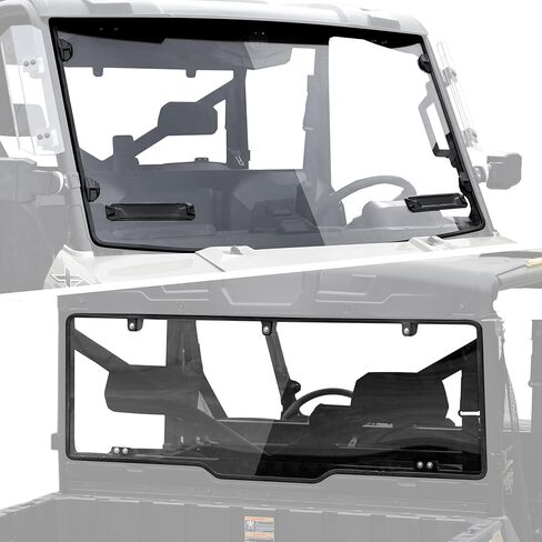 SAUTVS Clear Front Half Windshield for Ranger XP 1000 17-25, Lightly Dustproof Durable PC Half Windscreen for Polaris Ranger XP 1000 / 900 / Crew / Diesel 2017-2025 Accessories, Replace #2883301 in Saudi Arabia