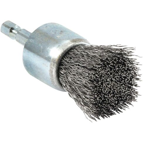 Forney 72737 1-Inch x .012 x 1/4-Inch Hex Shank, Coarse Wire Crimp End Brush in Kuwait