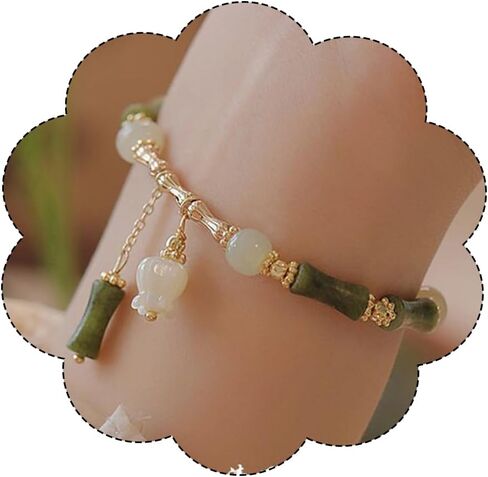 ZMANYIJEW Natural Jade Bamboo Beaded Bracelet New Chinese Style Jade Bracelet for Women Exquisite Lucky Hotan Jade Bracelet Jewelry in Saudi Arabia