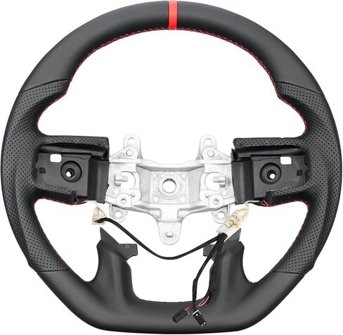 Real Carbon Fiber Replacement Steering Wheel for 2012-2017 Dodge RAM 1500 D-Shaped Flat Bottom Design, NAPPA Perforated Leather Sides & Ergonomic Grip in Saudi Arabia