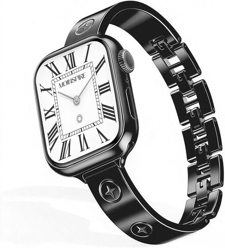 سوار ساعة ذهبي للنساء متوافق مع ساعة ابل 49 ملم 46 ملم 45 ملم 44 ملم 42 ملم 41 ملم 40 ملم 38 ملم، حزام سوار معدني من الفولاذ المقاوم للصدأ قابل للتعديل لسلسلة iWatch 10 9 8 7 6 5 4 3 2 1 in Kuwait