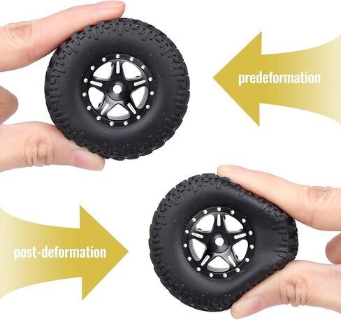 Aluminum 1.0 Beadlock Wheels and Tires for Axial SCX24 Deadbolt C10 Jeep Wrangler Bronco Gladiator 1/24 RC Crawler Car Upgrades (4-Pack) in Kuwait