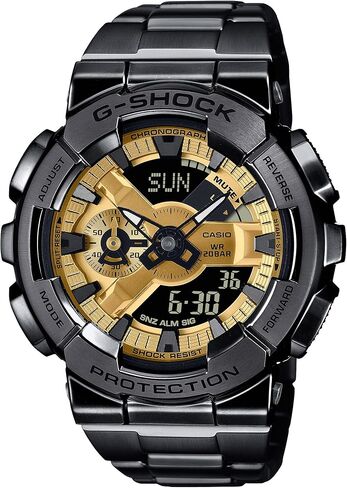 Casio G-Shock Full Metal Analog-Digital Black Gold Watch GM110BD-1A9 in Kuwait