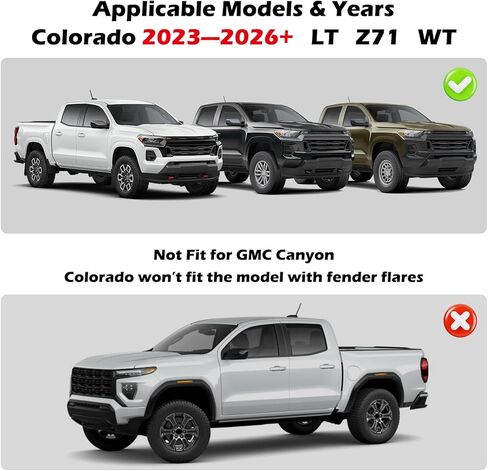 Mud Flaps Compatible with Chevy Colorado Z71 WT LT 2023 2024 2025, Mud Guards 4pcs Fender Guards Compatible with Chevrolet Colorado Accessories 2023 2024 2025 (Not Fit for GMC Canyon) in Kuwait