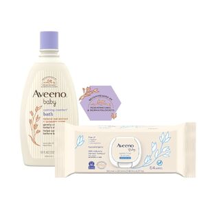 Aveeno Baby Nighttime Calming Comfort Bath, Body & Hair Wash with Relaxing Lavender & Vanilla Scents & Natural Oat Extract, Tear-Free Formula, Paraben-, Phthalate- & Soap-Free, 18 Fl. Oz in Kuwait