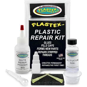 Plastex Plastic Repair Kits - Easily Glue, Repair or Remake Broken Plastic, Fiberglass, Wood & More!. (Standard White Kit) in Saudi Arabia