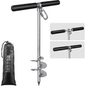 17''/26''/36'' Sand Anchor for Boat with 32ft Rope, 304 Stainless Steel Boat Sand Anchor with Crossbar, Screw in Boat Anchor for Kayak, Jet Ski, Pontoon, Shallow Water, Beach and Sandbar Use in Kuwait