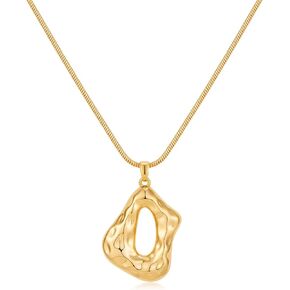 Gold Statement Necklaces for Women - Boho Beach Spiral Swirl Conch Pendants Necklaces, Trendy Statement Jewelry | Summer Beach Waterproof Jewelry Gifts in Kuwait